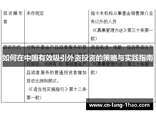 如何在中国有效吸引外资投资的策略与实践指南